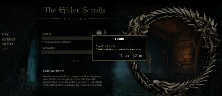 </noscript>✅ Cómo reparar el error de inicio de sesión de Elder Scrolls Online (Eso)