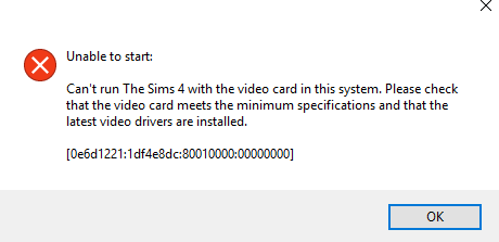 ✅ Cómo reparar el error de la tarjeta de video de Sims 4