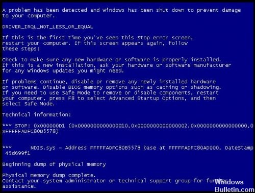 </noscript>✅ Cómo reparar el error de pantalla azul de Ndis.sys (resuelto)