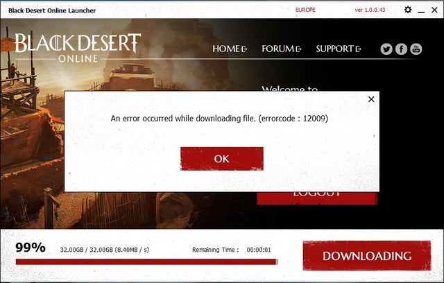 </noscript>✅ Fix error code 12009 in Black Desert Online