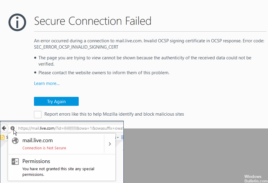 </noscript>✅ Solución: SEC_ERROR_OCSP_INVALID_SIGNING_CERT en Firefox – Tutoriales del boletín de Windows