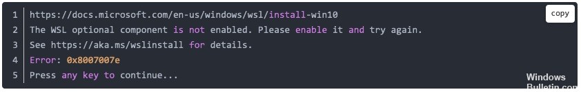 </noscript>✅ Fix WSL optional component is not enabled. Please enable it and try again