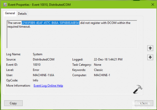 ✅ El servidor no se registró con DCOM dentro de la guía de reparación de tiempo de espera requerida