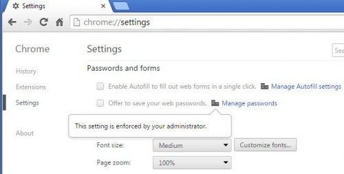 ✅ Solución: ‘Esta configuración la aplica su administrador’ Eliminación de virus de Chrome