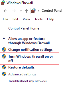 Activar o desactivar el Firewall de Windows