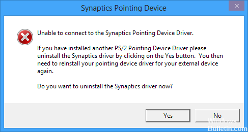 synaptics smbus touchpad not working windows 10