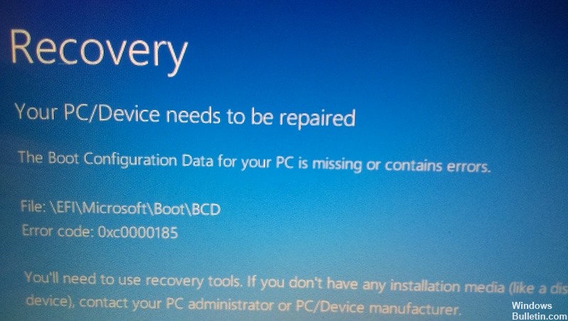 ✅ Cómo reparar el error de recuperación BSOD 0x0000185 en Windows 10