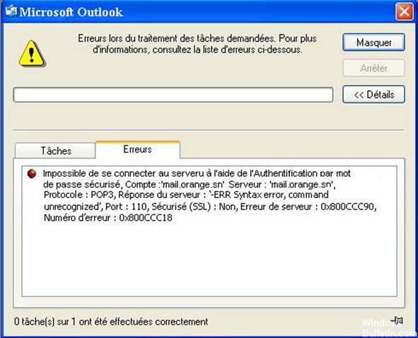 ✅ Reparar el ID de error de Windows Live Mail: 0x800CCC18