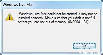 </noscript>✅ Corrección: Error 0x80041161 de Windows Live Mail