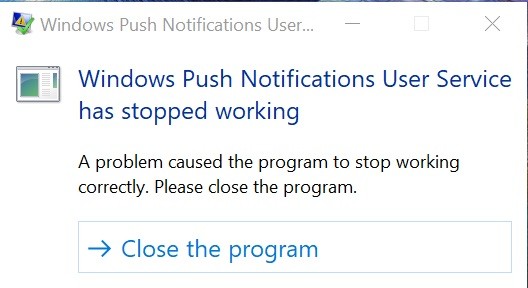 </noscript>✅ Error de reparación El servicio de usuario de notificación push de Windows dejó de funcionar