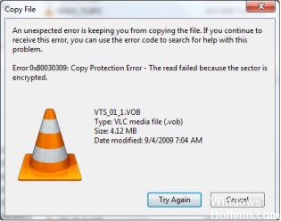 </noscript>✅ (Resuelto) Error de protección contra copia 0x80030309 Reparación de Windows