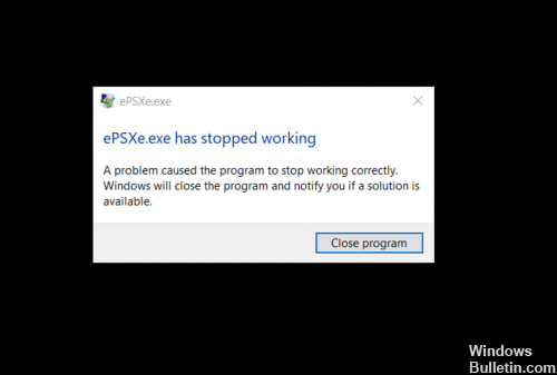 </noscript>✅ Cómo reparar ePSXe ha dejado de funcionar Error