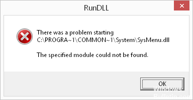 ✅ Solucionar el error de SysMenu.dll en Windows 10