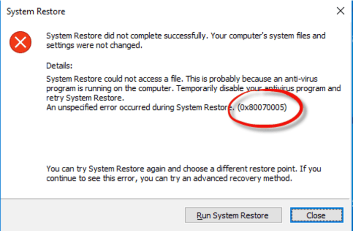 ✅ Reparación del error de restauración del sistema 0xc0000056 (resuelto)