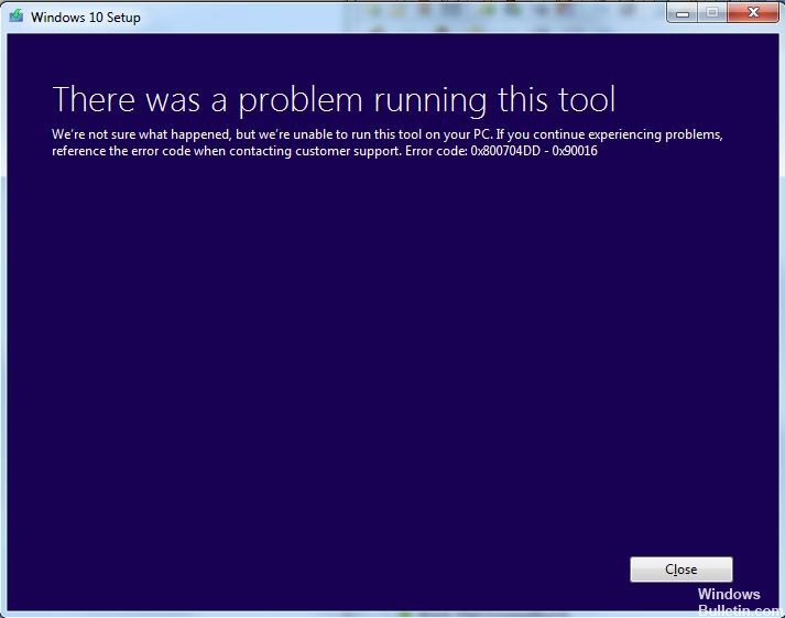 </noscript>✅ Cómo reparar el error de instalación de Windows 0x800704dd-0x90016