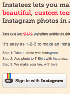 Camisetas con fotos de Instagram
