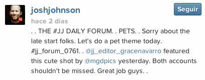 Significado del hashtag #JJ en Instagram